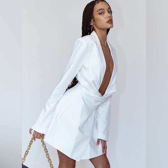Lioness VIP Only Blazer Mini Dress White - Picture 3 of 10
